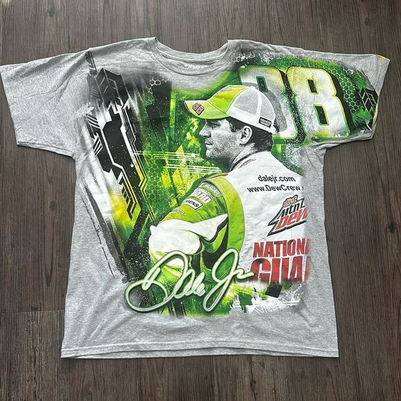 Nascar Other - NASCAR DALE EARNHARDT JR. 88 MOUNTAIN DEW AOP GRAPHIC SHORT SLEEVE T-SHIRT MEN L